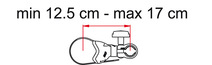 Държач за велосипед N1 - мин. 12.5см - макс. 17см, черен