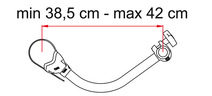 Държач за велосипед N3 - мин. 38.5см - макс. 42см, черен.