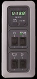 C-LINE контролен панел, светлини, помпа, волтаж, цвят черен