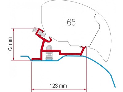 Монтажен кит за тента F65 и F80 за бус Дукато / Боксер / Джъмпер L2 и L3 след 2006 година с висок покрив, Арт. 98655Z101